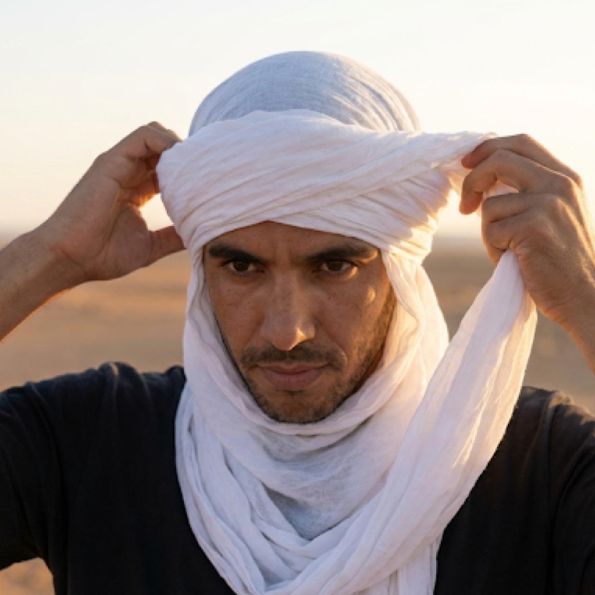 Authentic Tuareg Scarf - Berber Tagelmust Turban, Nomad Desert Headwrap ...