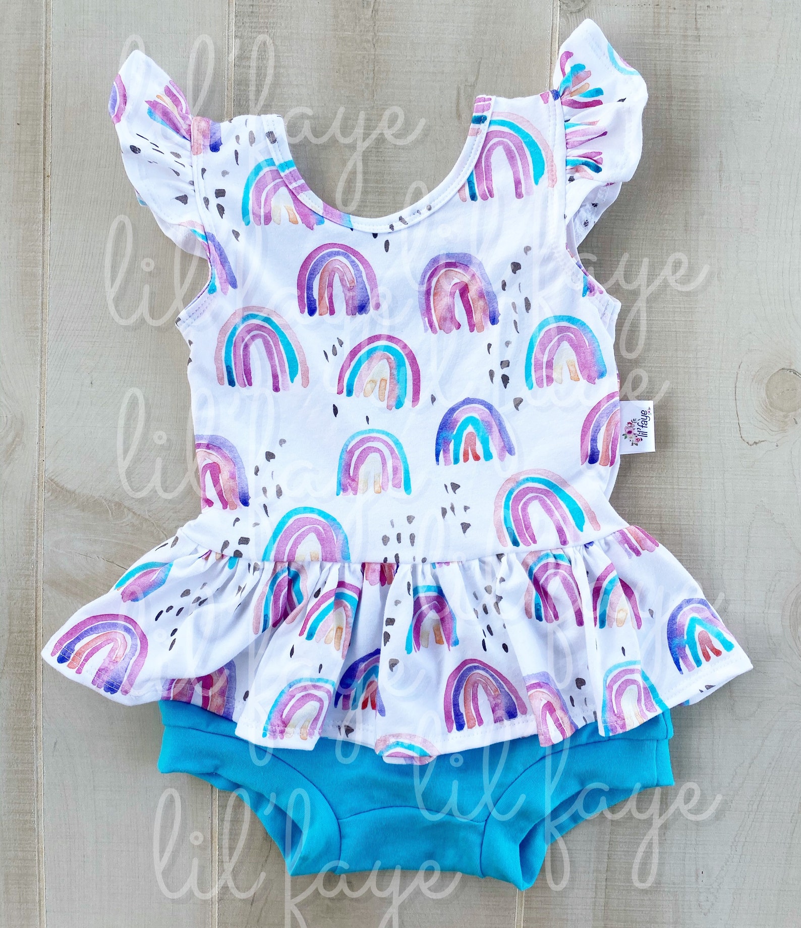 rainbow peplum top