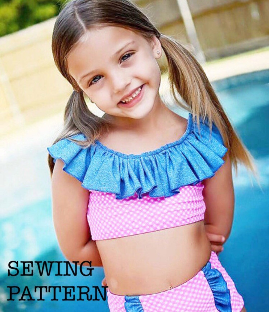 Harbor's Flutter Back Swimsuit. Downloadable PDF Sewing Pattern Girl's and  Toddler Sizes 2t-12.