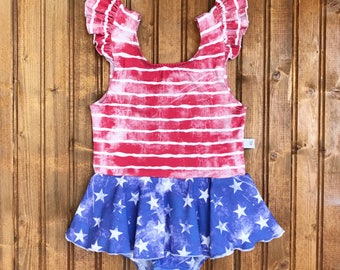 Patriotic Party Skirted Leo