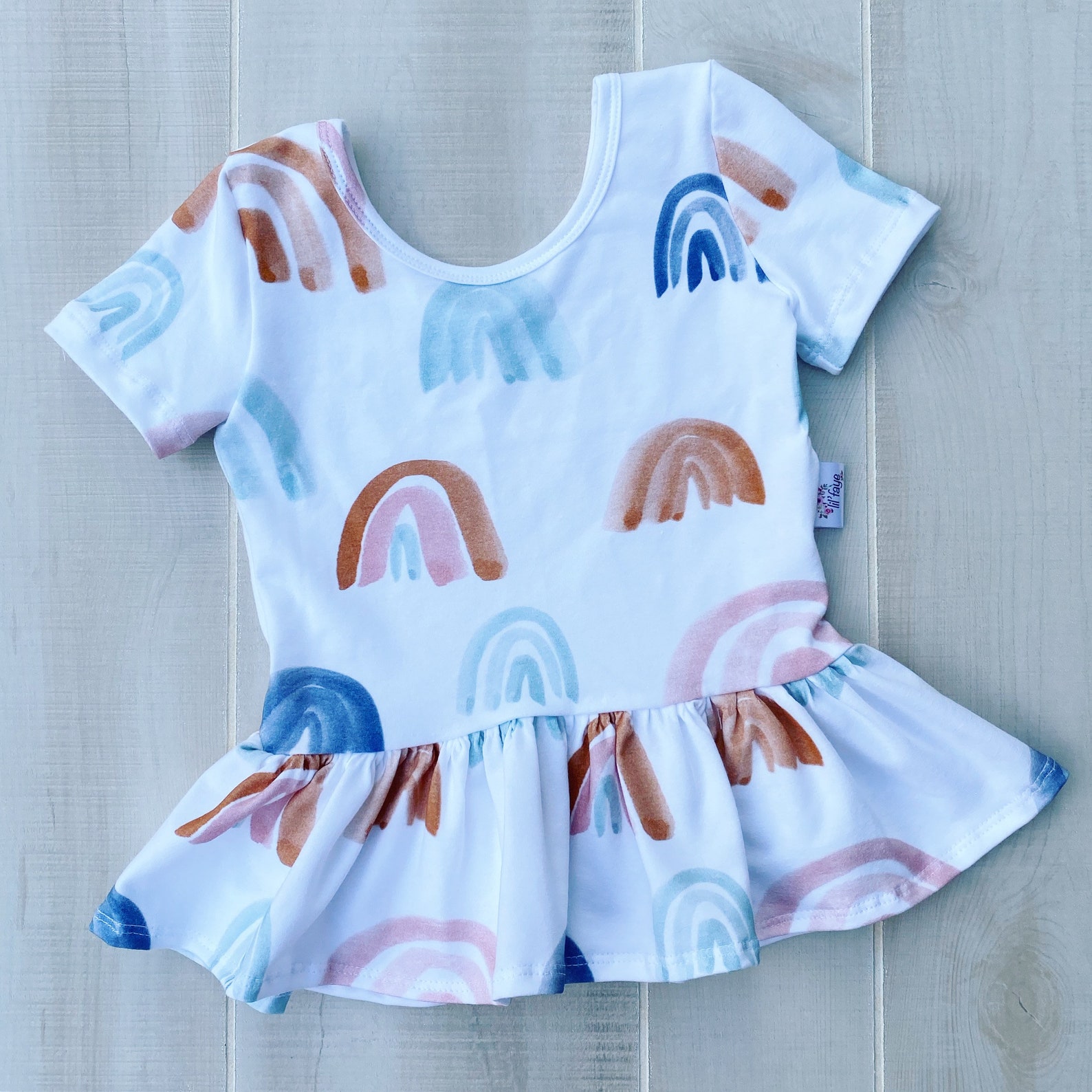 rainbow peplum top