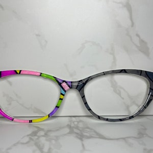 Wednesday Stained Glass Magnetic Topper for Pair Eyewear Glasses Frames