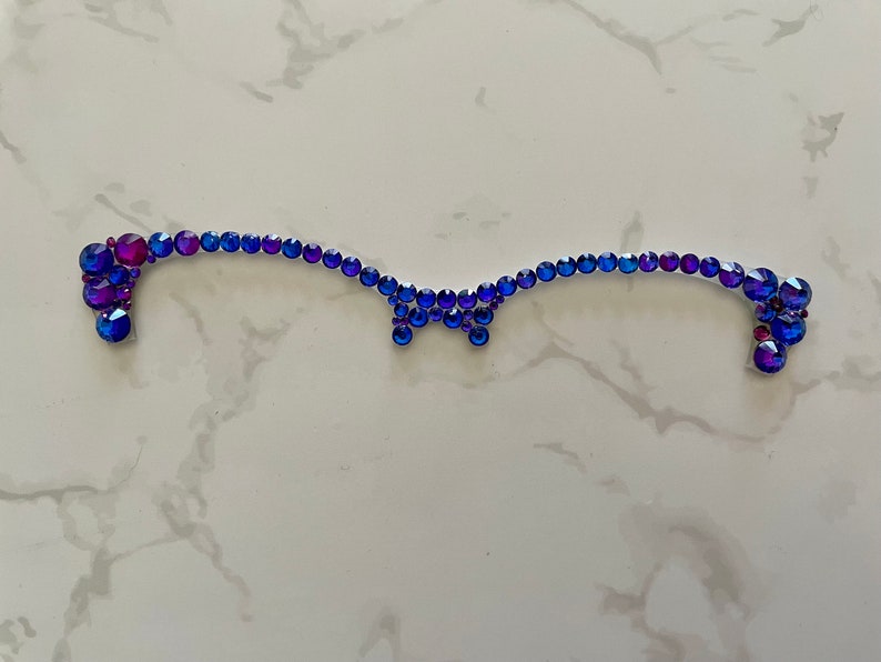 Purple Velvet rhinestone on an Ella topper