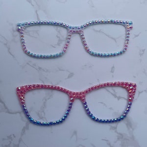 Custom LGBTQIA2S+ Flag Rhinestone Magnetic Glasses Toppers for Pair Eyewear Glasses Frames