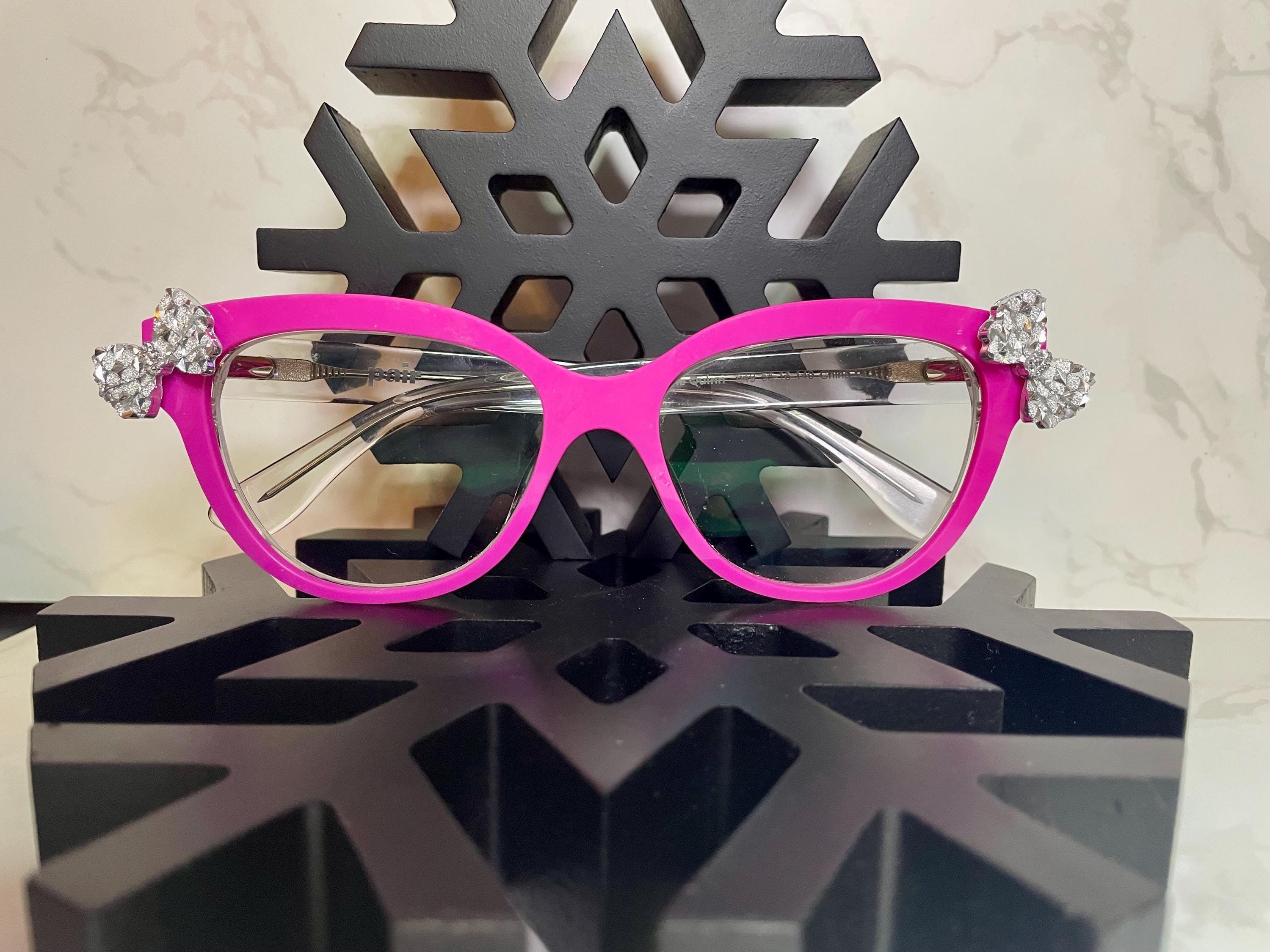Magnetic Sparkly Bow Charms Set Pair Eyewear