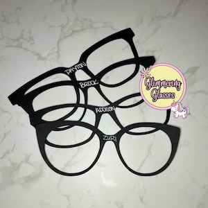 Paire de lunettes traçables, tailles cartonnées découpées - Kit d'essai pour 4 styles de monture - Essayage de lunettes à domicile - Lunettes pour adultes - Echantillons de monture