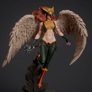Hawk Girl Resin Figure | Hand-Painted DC Statue | Justice League Collectible