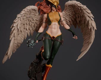 Hawk Girl Resin Figure | Hand-Painted DC Statue | Justice League Collectible