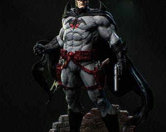 Figura de Batman de Flashpoint / Thomas Wayne / Estatua de resina pintada a mano / Coleccionable muy detallado