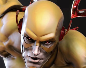 Reverse Flash Resin Statue: Hand-Painted DC Villain Collectible