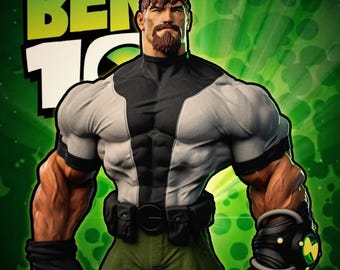 Ben 10,000 Figure | Classic Ben 10 Future Version | Hand-Painted Resin Statue