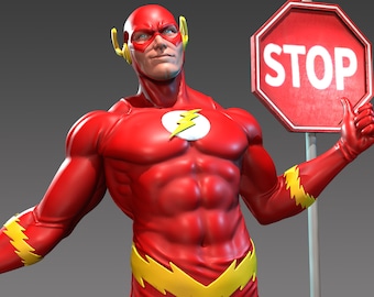 Hand-Painted Flash Resin Statue: DC Superhero Collectible