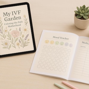 IVF Planner Printable | My IVF Garden | Fertility Journal | Self-Care Tracker | Mental Health | Digital Coloring Book