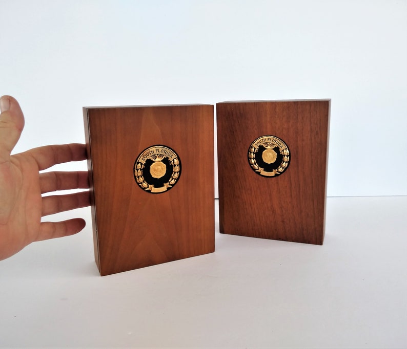 Solid block bookends University of South Florida 1956 Tampa FL Etsy