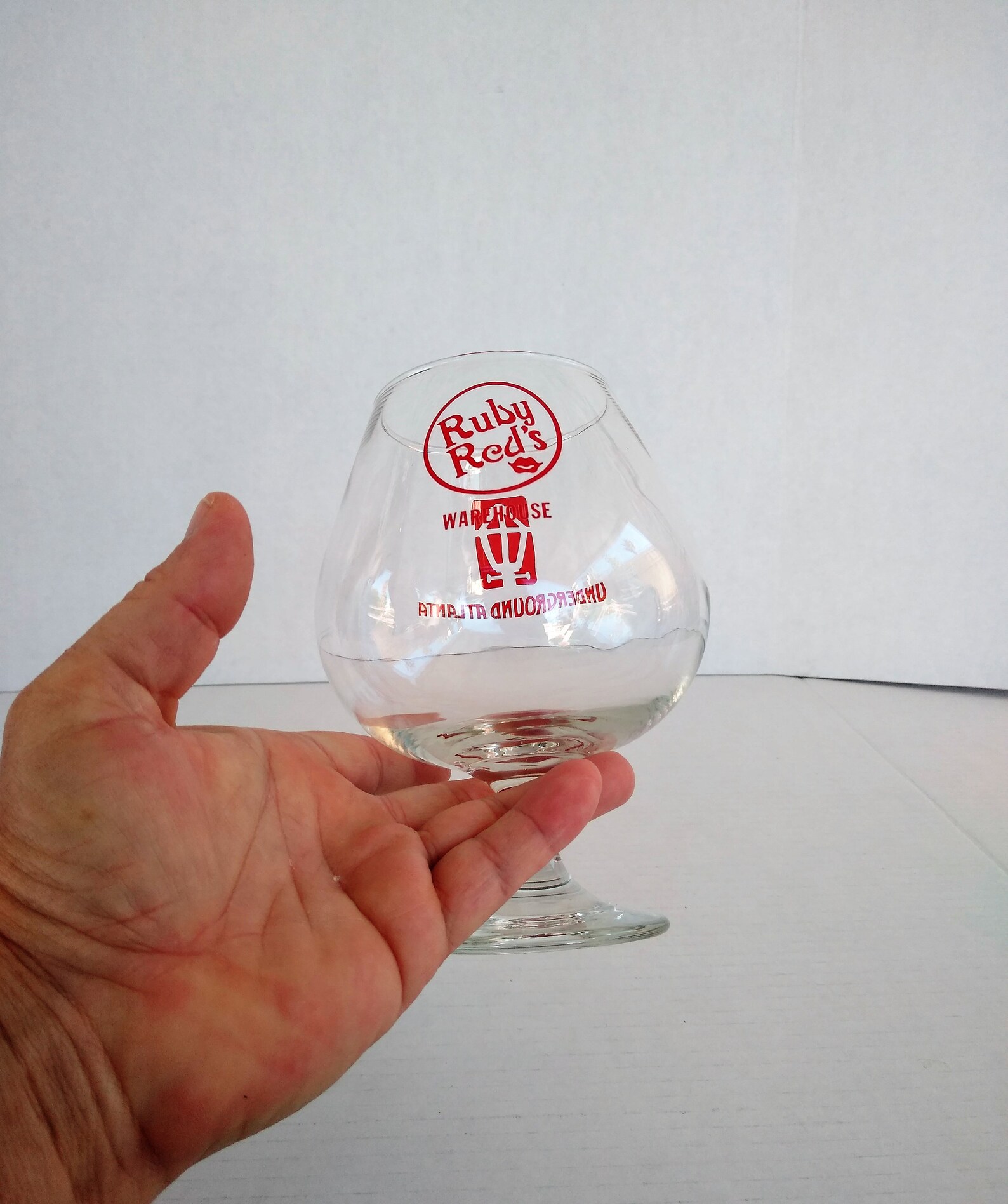 Large Brandy Snifter Ruby Red's Underground Atlanta Etsy