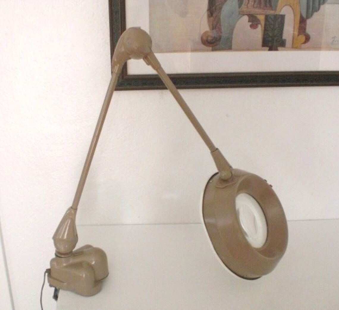 Vintage Magnifying Drafting Lamp FLEXO Artist Industrial Swing Etsy