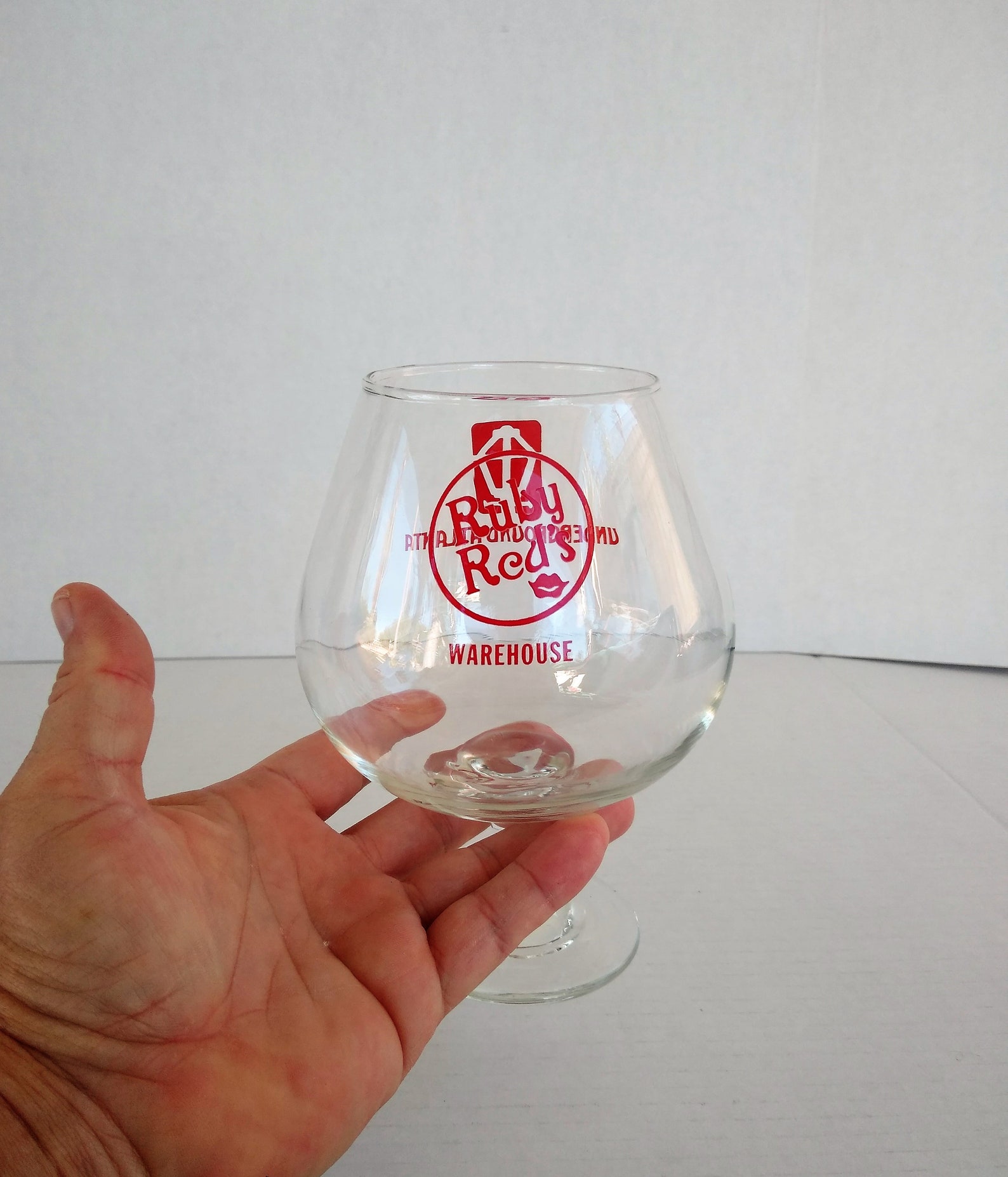 Large Brandy Snifter Ruby Red's Underground Atlanta Etsy