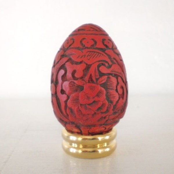 Cinnabar Egg Carved China