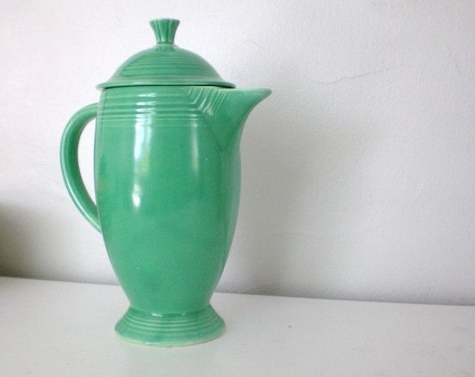 Vintage Fiestaware Coffee Pot Light Green Etsy