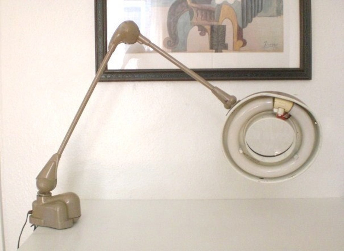 Vintage Magnifying Drafting Lamp FLEXO Artist Industrial Swing Etsy