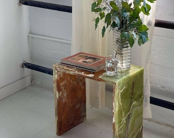 Natural Green Onyx Side Table