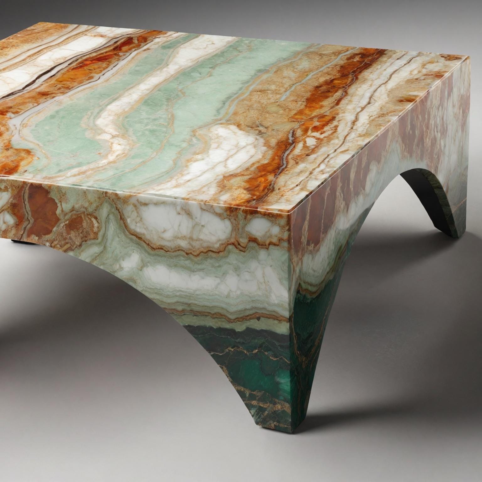 Natural Travertine And Onyx Coffee Table