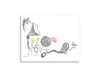 Monster Parade Illustration Print