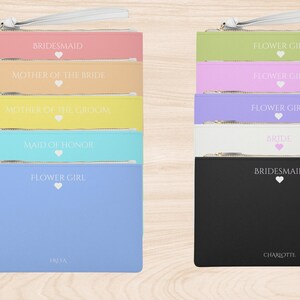 Personalized Colourful Bridal Party Bag I Custom Bridal Clutch Bag I Custom Maid of Honor Clutch Purse I Bridesmaid Gift