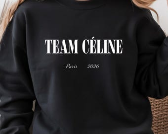 Celine Paris Sweatshirt, Celine Paris Hoodie, Team Celine Paris 2026 Merch, Celine Gifts For Her, Vintage Womens Crewneck Jumper