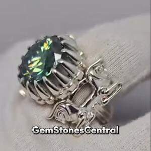 Beautiful Moissanite Men Ring 925 Sterling Silver Unique Design Moissanite Mens Ring