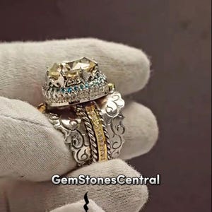 Original White Moissanite Ring For Men In 925 Sterling Silver ring for men Beautiful Moissanite Ring For Men