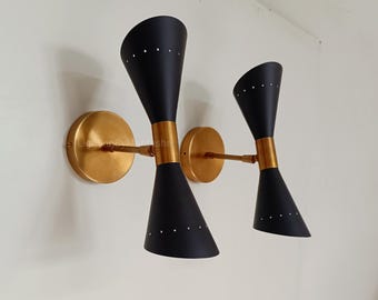 Vintage Messing Schwenkarm Wandlampe – Trödelfuchs Vintage Shop