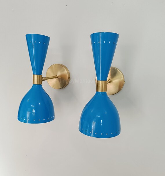 Applique italienne murale articulée diabolo années 50 | Selency