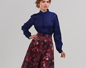 Women Skirt,  A Line Skirt, Full Skirt, Pleated Skirt, Circle Skirt, 1950's Skirt, Vintage Style Skirt, Retro Skirt, Midi Cocktail Skirt