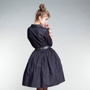 Cocktail Dress, Retro Dress, Shirt Dress, Black Dress, 1950&#39;s Dress, Flare Dress, Pleated Dress, Pocket Dress, Circle Dress, Edwardian Dress