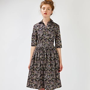 50er Jahre Hemdkleid im Liberty Print Stil von Mrs Pomeranz