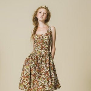 Floral sleeveless fit and flare dress - Liberty of London print summer dresses for women - 1950s style rockabilly dress with side pockets