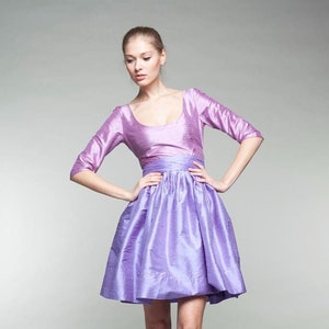 Purple Pin Up Bridesmaid Dress, Wedding Guest Dress, Purple Silk Dress, Party Dress, Lavender Pure Dupioni Silk Dress, Elegant Purple Dress