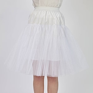 Petticoat Skirt, Wedding Petticoat, Tulle Skirt, White Petticoat, White Underskirt, 1950&#39;s Clothing, Retro Skirt, Wedding Underskirt, Cotton