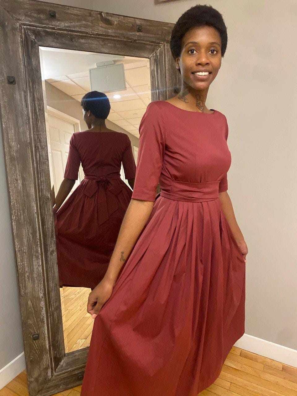 green emerald velvet dress Berylove Women Terracotta Spaghetti Straps Military Ball Dress A-Line Satin Long Prom Dress with Slit, Terracotta / US12 main image 0