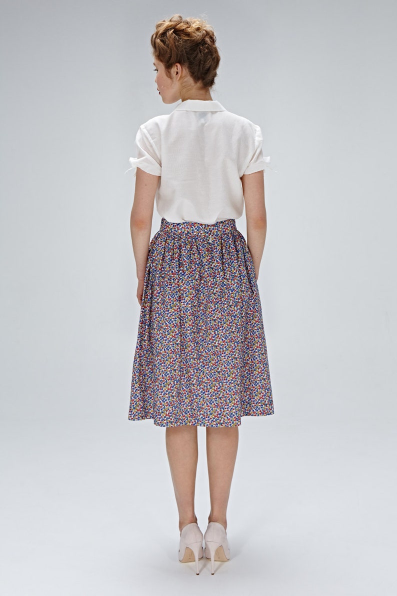 Women Skirt Midi Skirt 1950's Skirt Liberty Skirt | Etsy