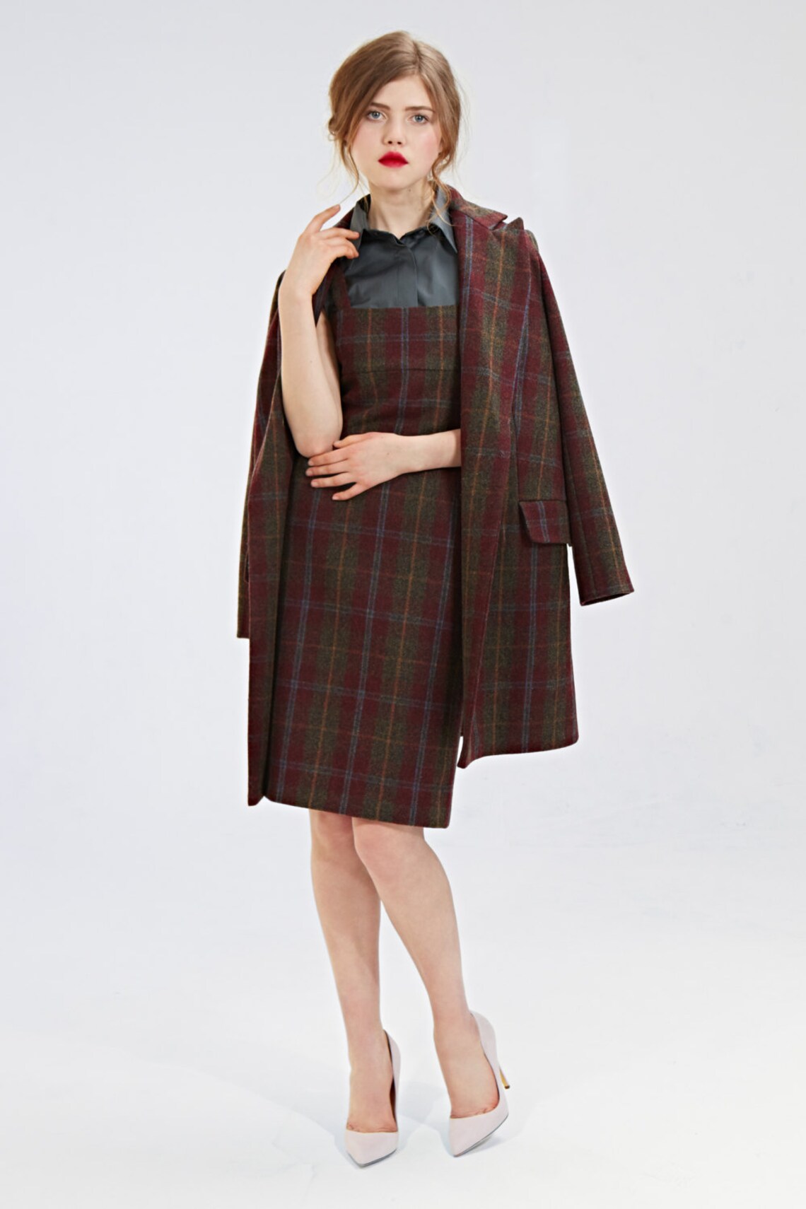 Wool Tartan Coat by Mrspomeranz Vintage Style Etsy