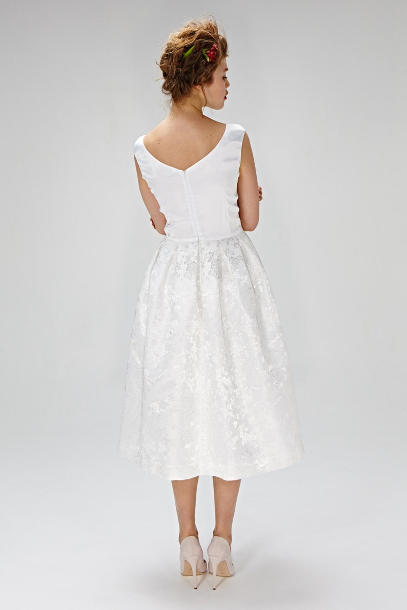 Abito da sposa semplice abito di seta bianca abito da sposa Etsy Italia