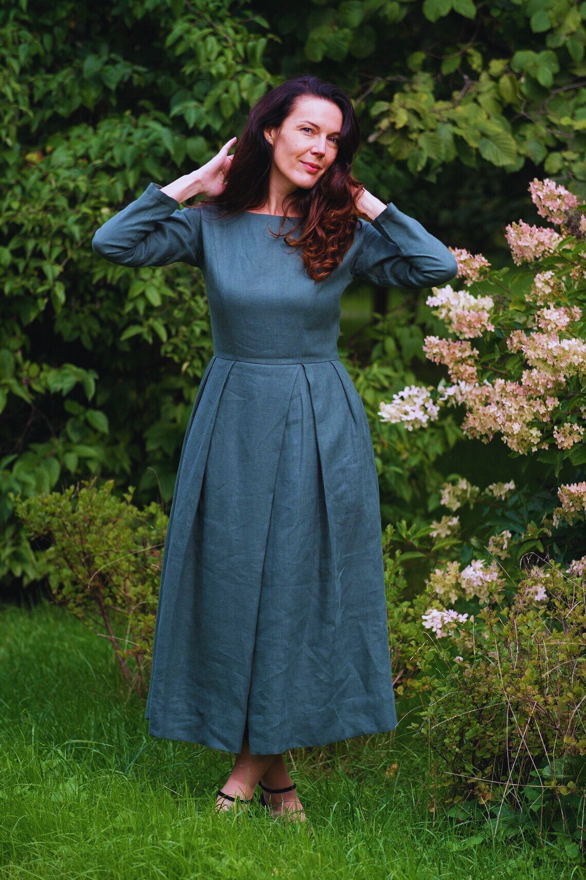 staud maxi dress Staud Greta Fawn Mother Of Pearl Silk Maxi Dress