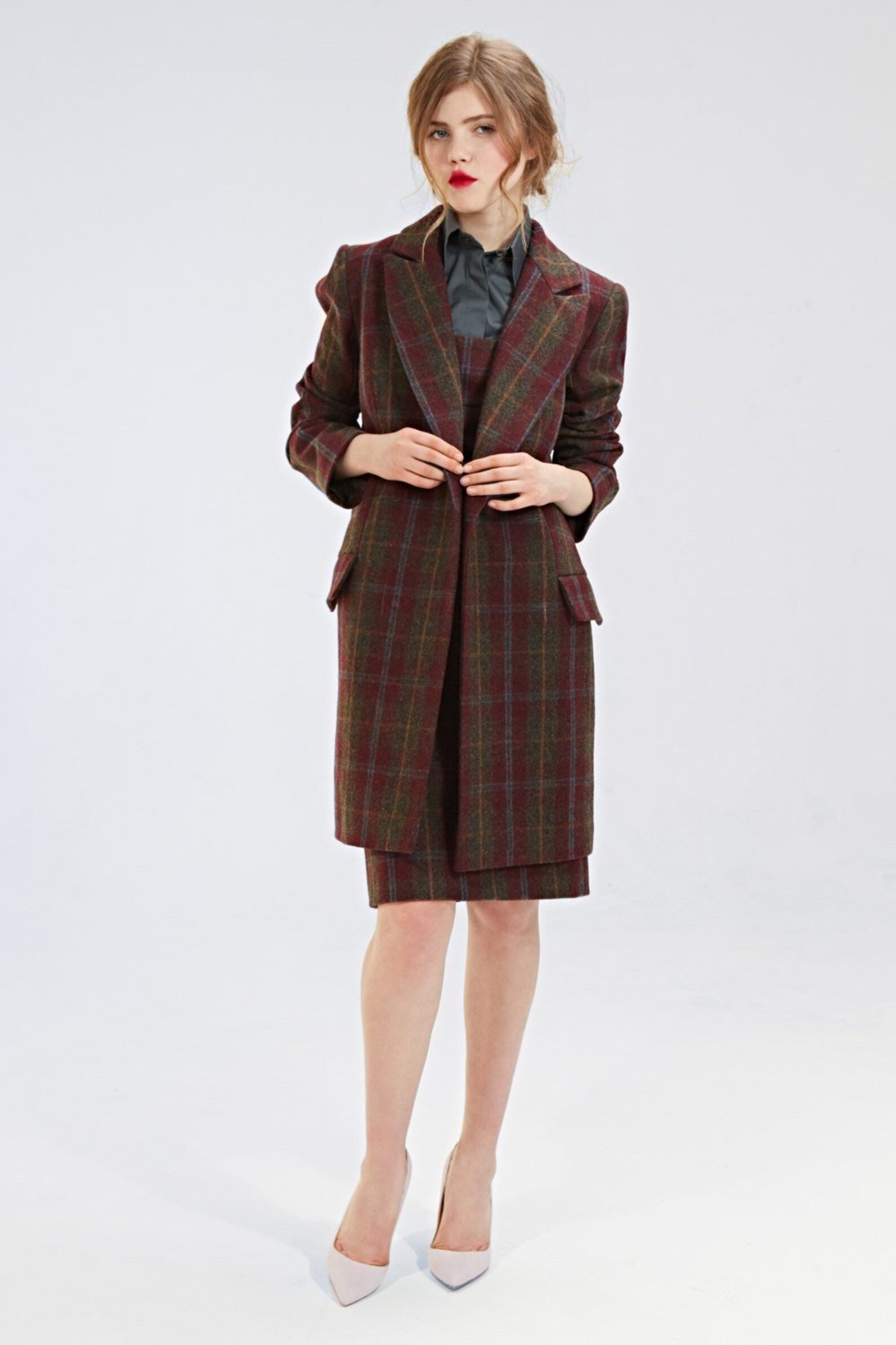 Wool Tartan Coat by Mrspomeranz Vintage Style Etsy