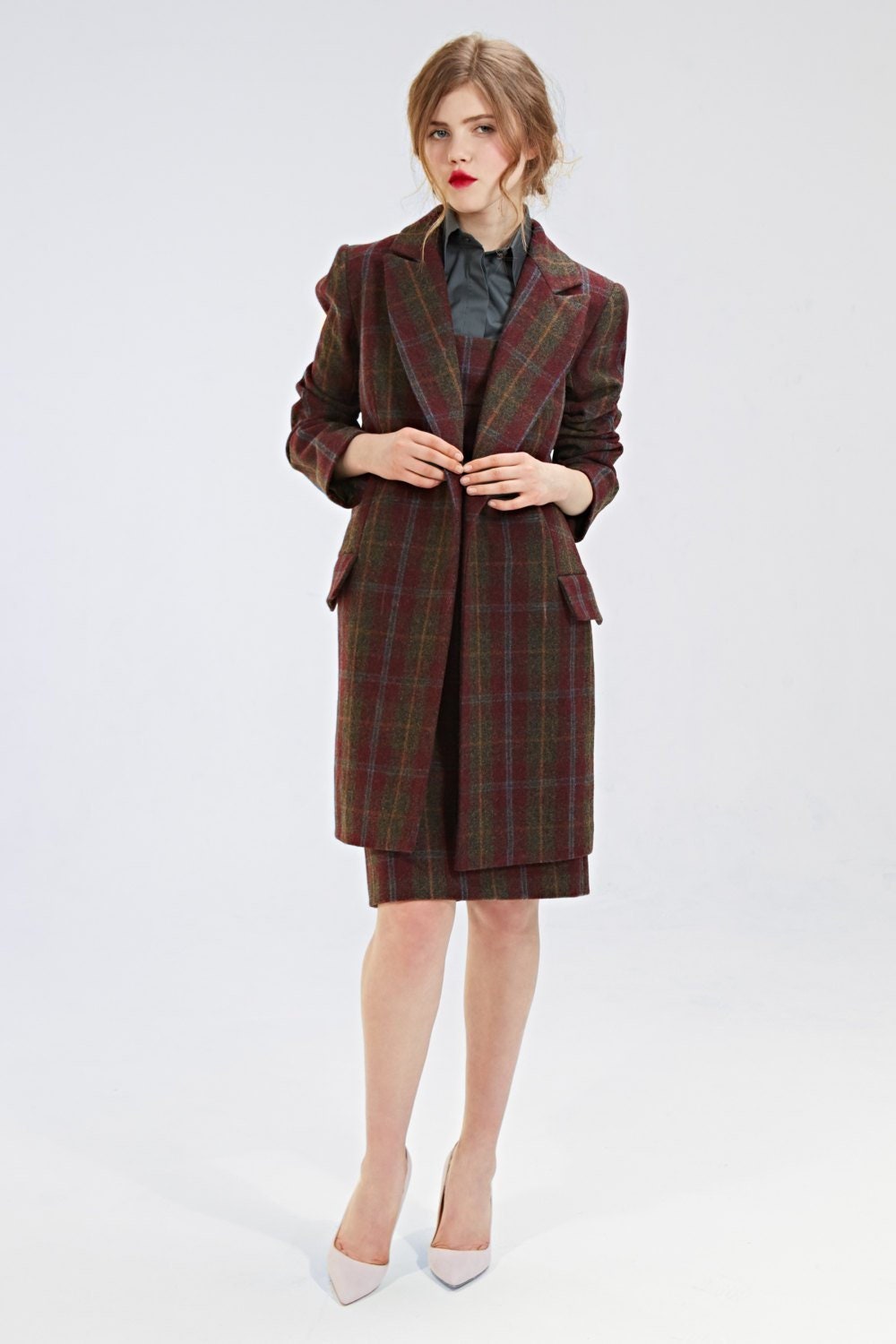 Plaid coats hot sale for women