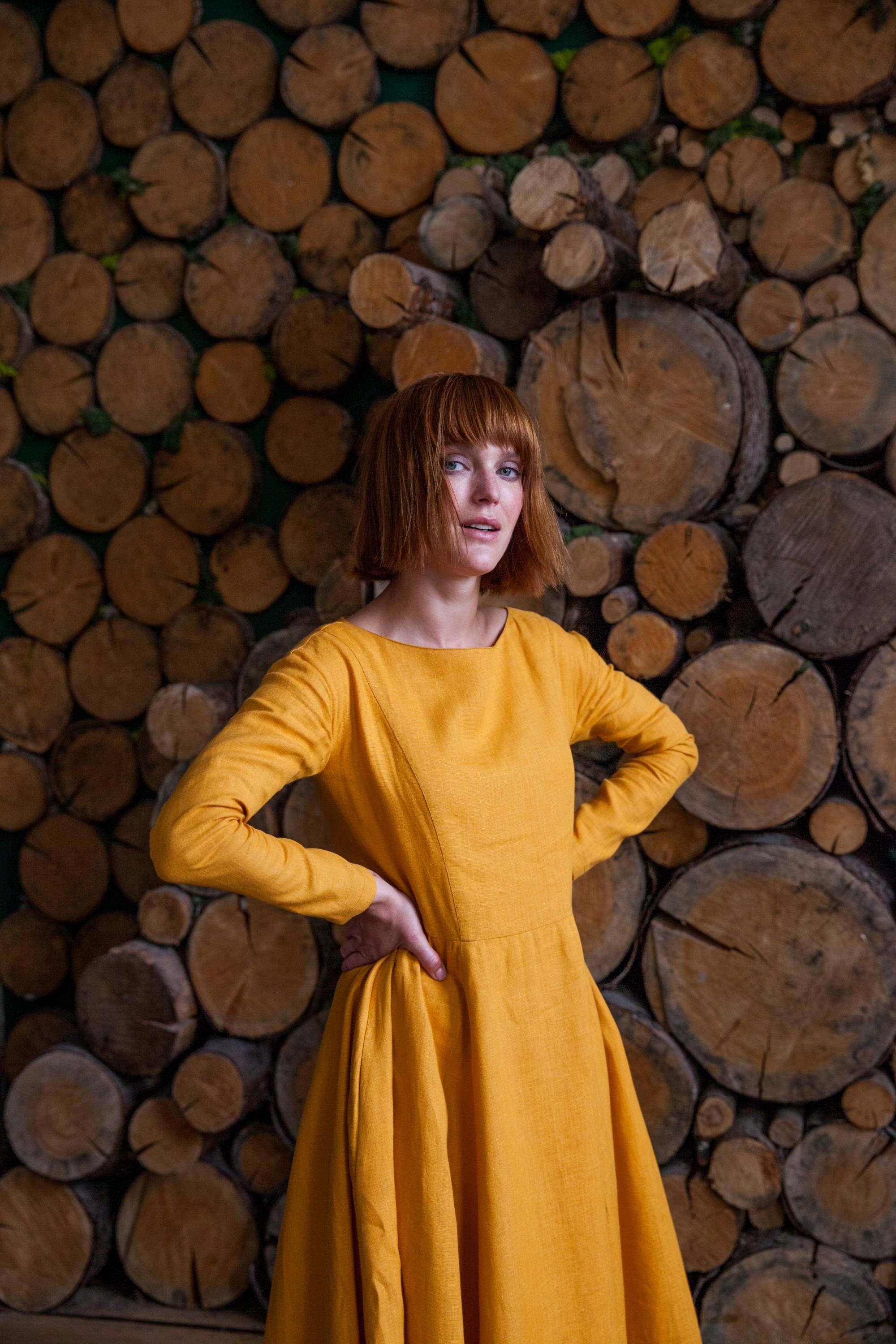 Knee Length Mustard Yellow Dresses Fitted Mustard Dress Mustard Yellow Linen Maxi Dress, Sleeveless Summer Dress, Knee Length Mustard Yellow Dresses Fitted Mustard Dress Mustard Yellow Linen Maxi Dress, Sleeveless Summer Dress,