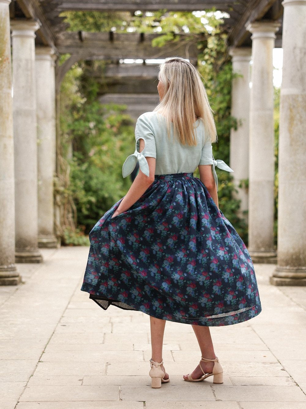 s*a様 Pocket Work Skirt MAISON SPECIAL Midi Swing Floral Skirt With Pockets Tosca by Mrspomeranz - Etsy