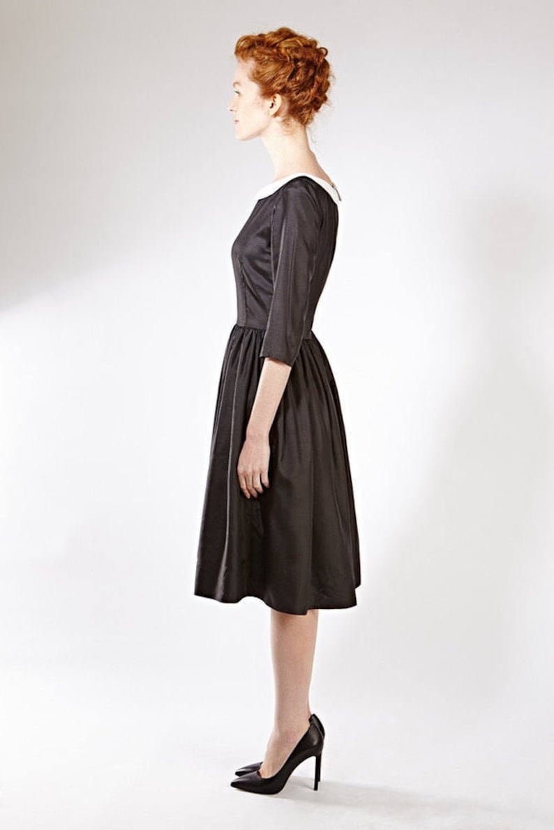 flare gown with collar