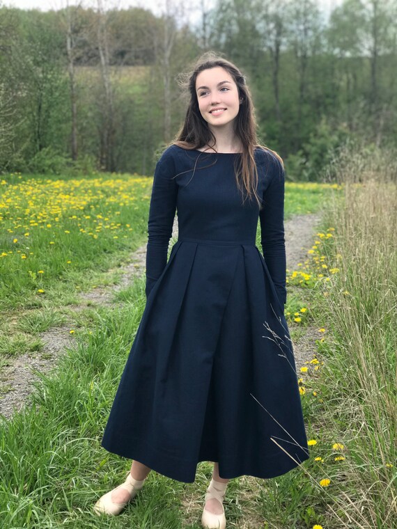 Plain long sleeve dress Clearance